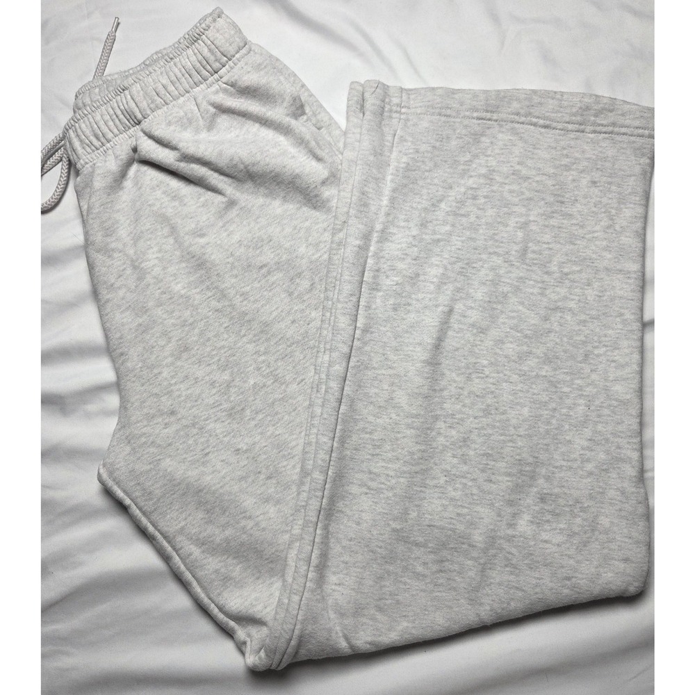 Aeropostale Cloud Soft Sweatpants Womens Small Gray Wide Leg Fleece Lounge Pants